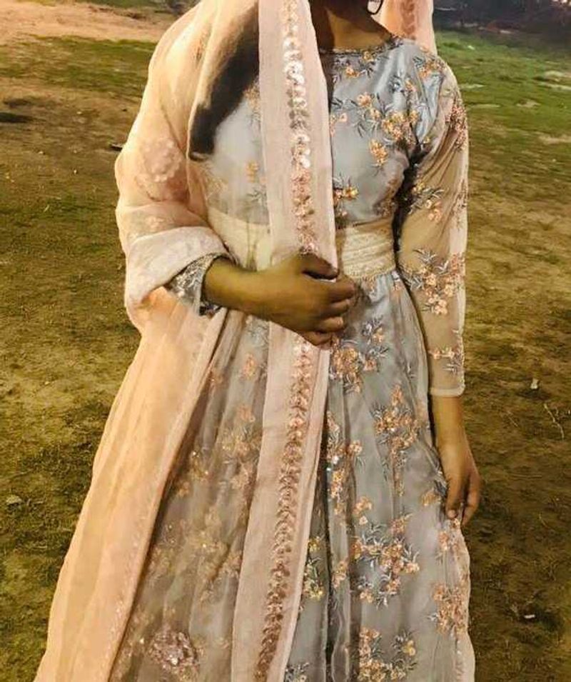 Elegant Floral Pakistani Dress