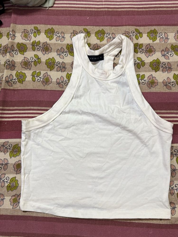 White Racerback Tank Top