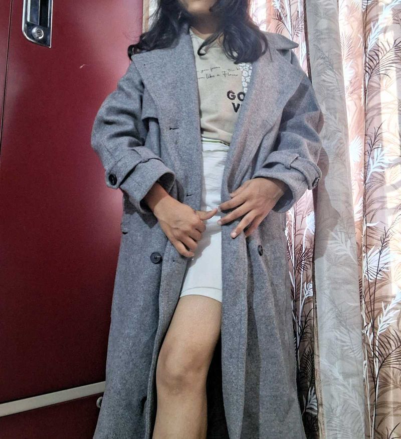Long Grey Trench Coat