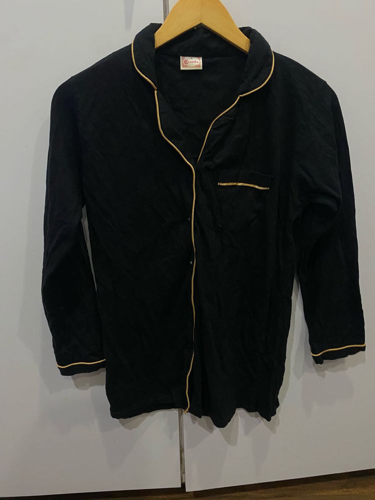 Classic Black Pyjama Shirt