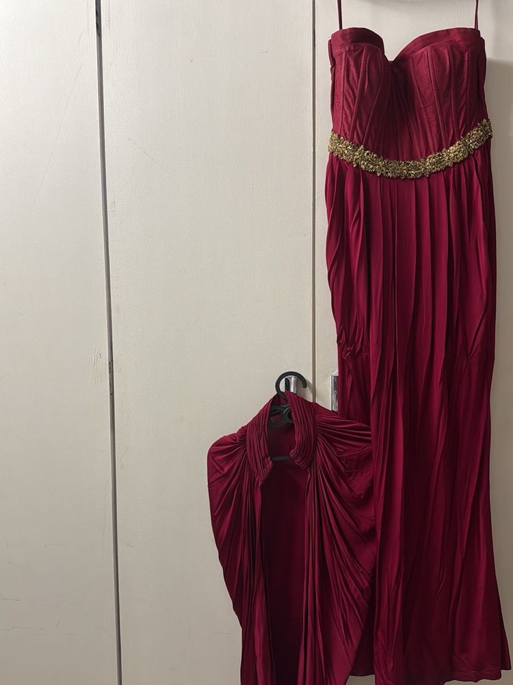 Elegant Red Evening Gown