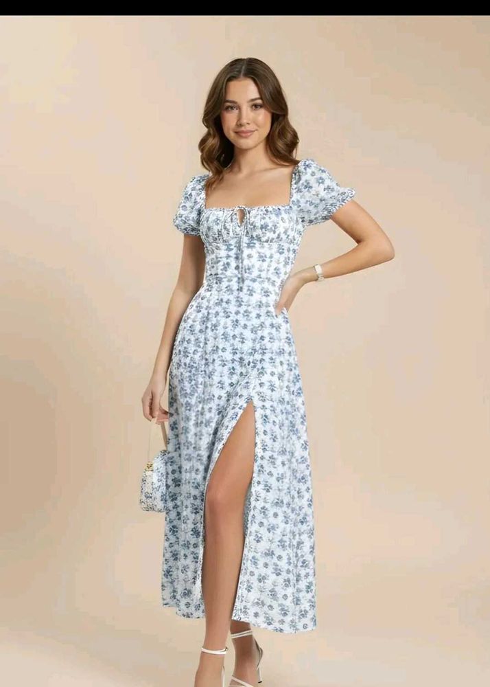 Floral Print Summer Midi Dress