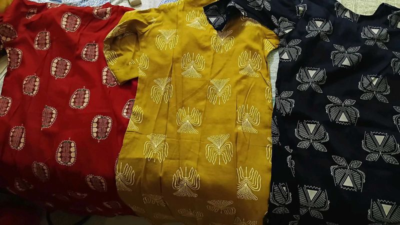 3 combo Colorful Kurti Set