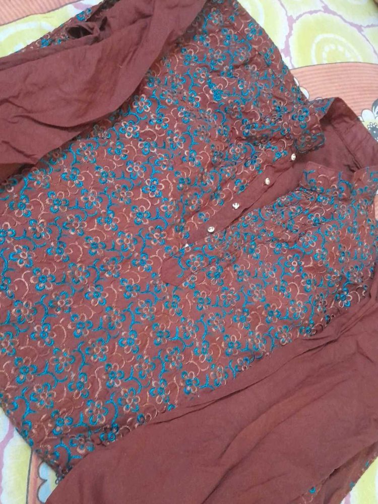 Chikankari Cotton Kurta/Punjabi