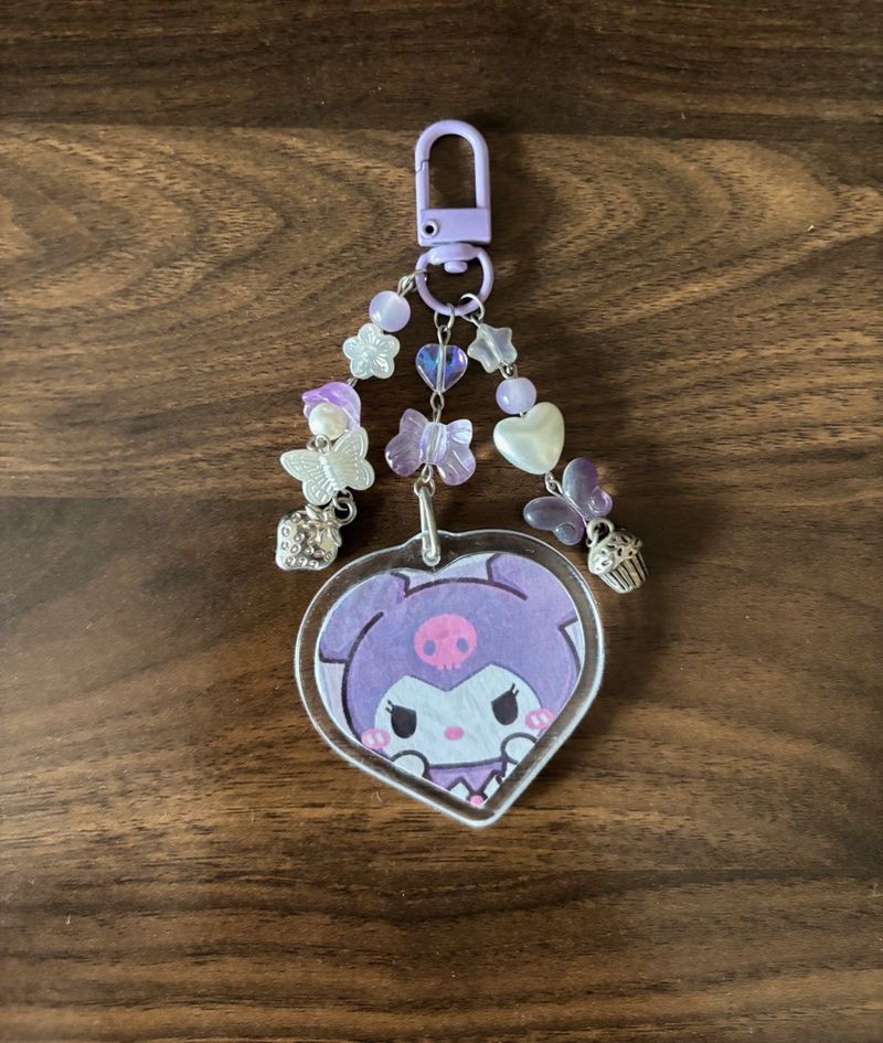 Cute Kawaii Charm Keychain(Kuromi)