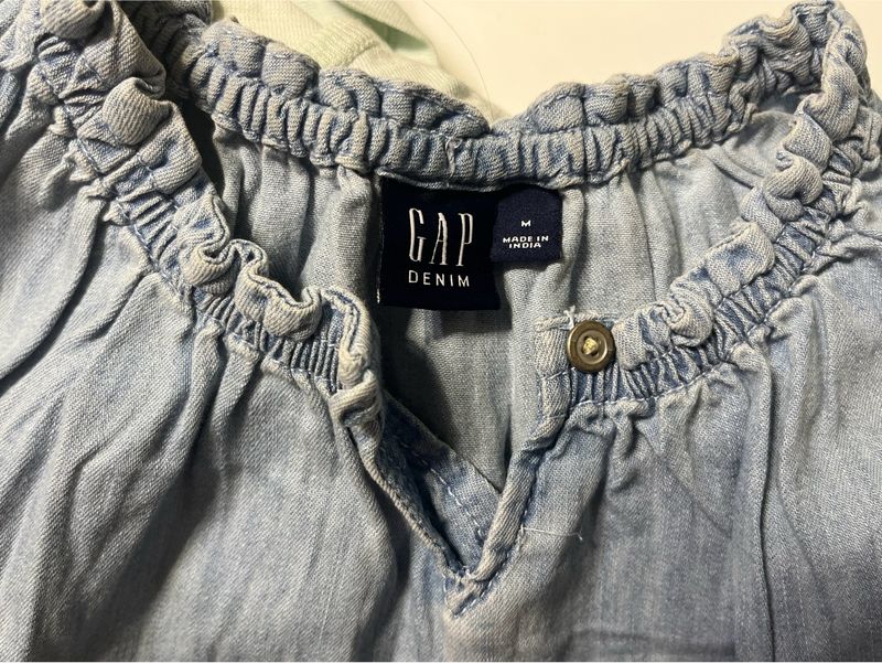 Brand New Gap Sleeveless Denim Dress For 6-8yr