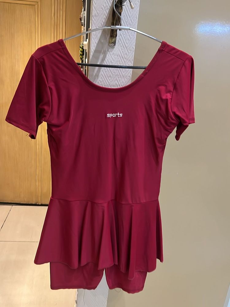 Swimming Costume Dark Red
