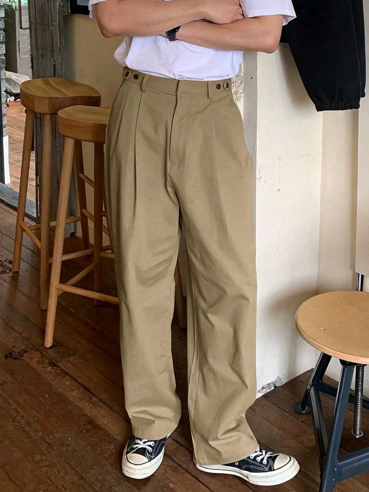 Off Duty Minimal Korean Balloon Pleated Pants