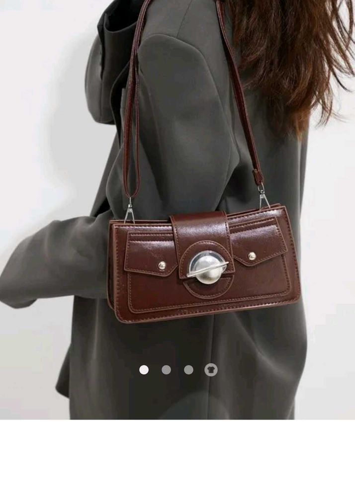 Brown Saturn Detail Bag