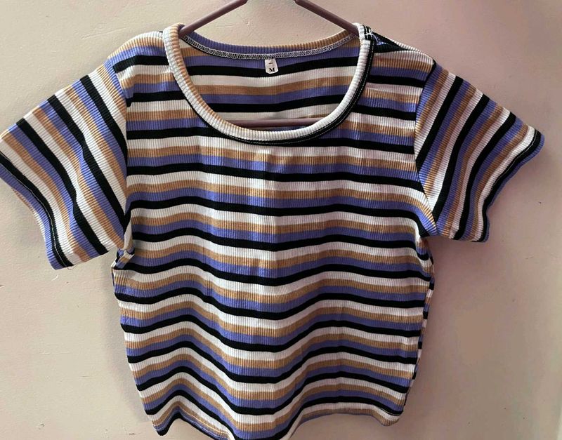 Striped Crop Top