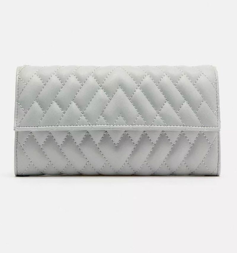 Zara Quilted Clutch with Golden Chain Strap