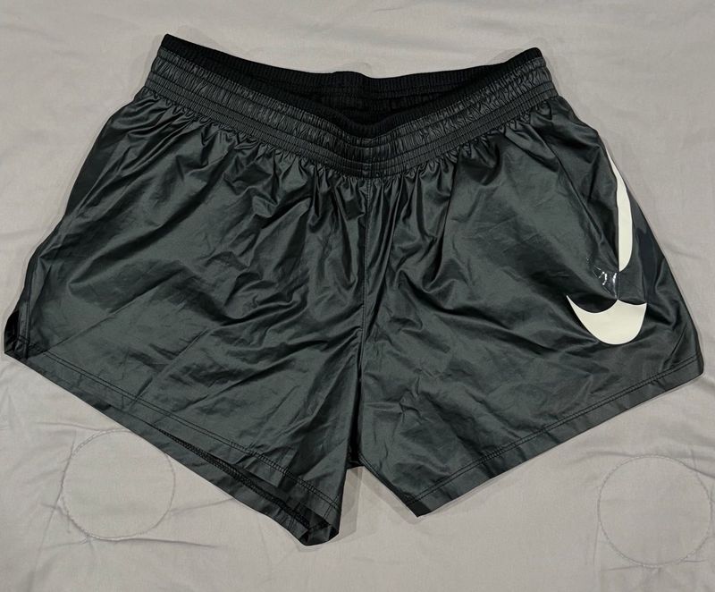 Nike Black Swoosh Logo printed Shorts