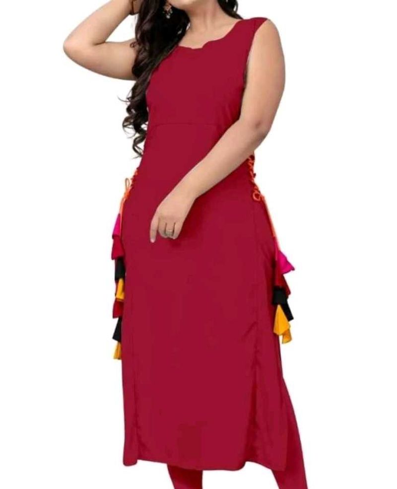 Women Vescon Rayon Straight Kurta