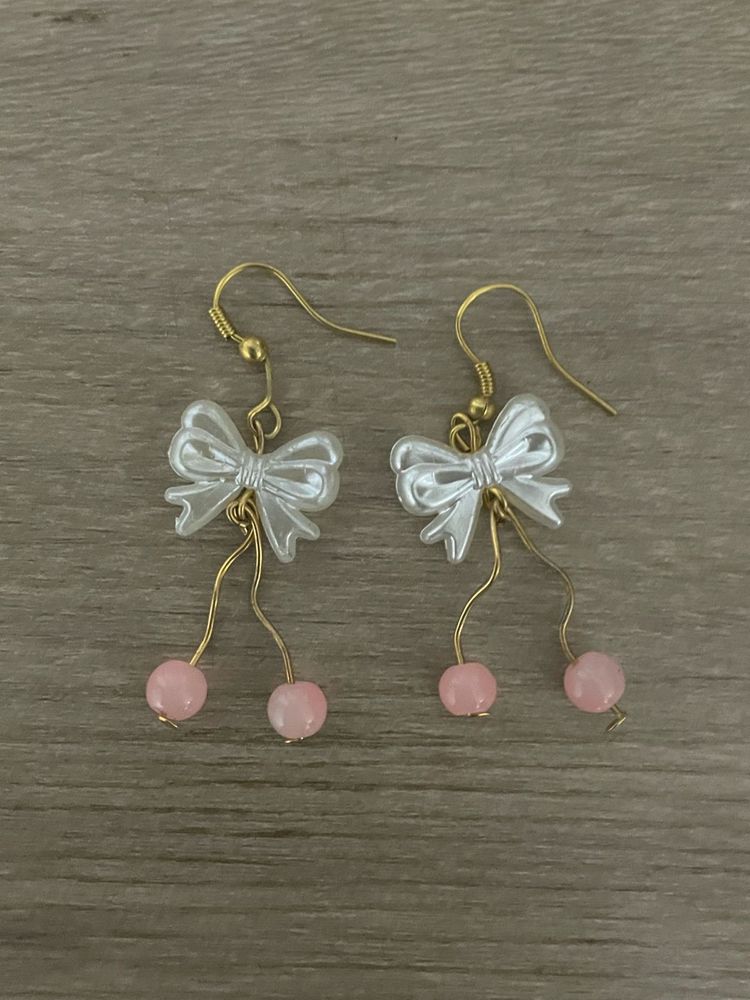 Cute Bow Drop Earrings🎀🤍