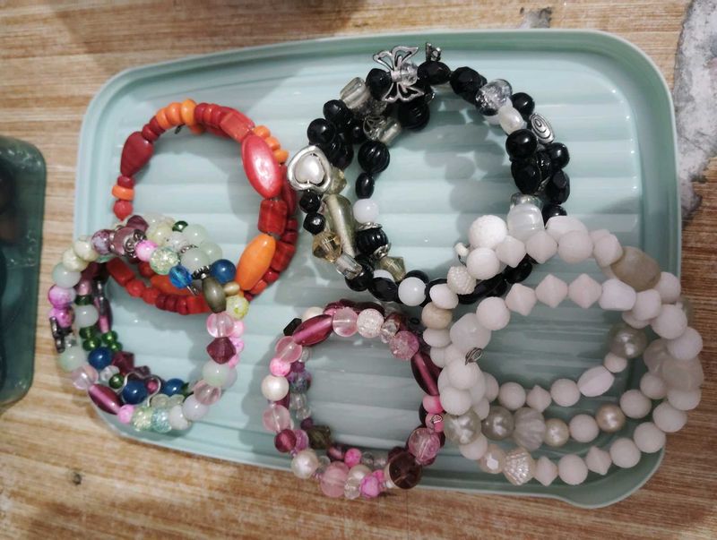 Set of Assorted Beaded Bracelets handmade