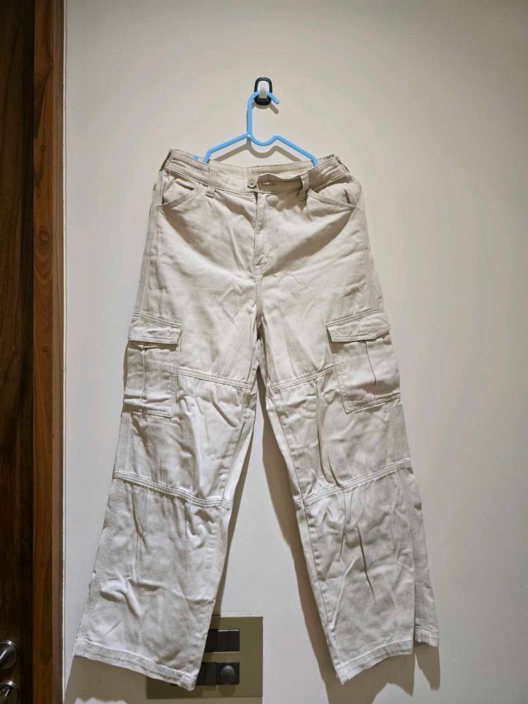 Beige Cargo Pants