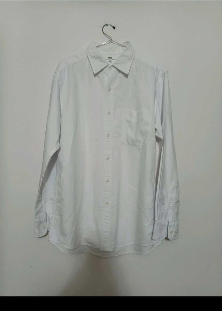 Classic White Button-Up Shirt