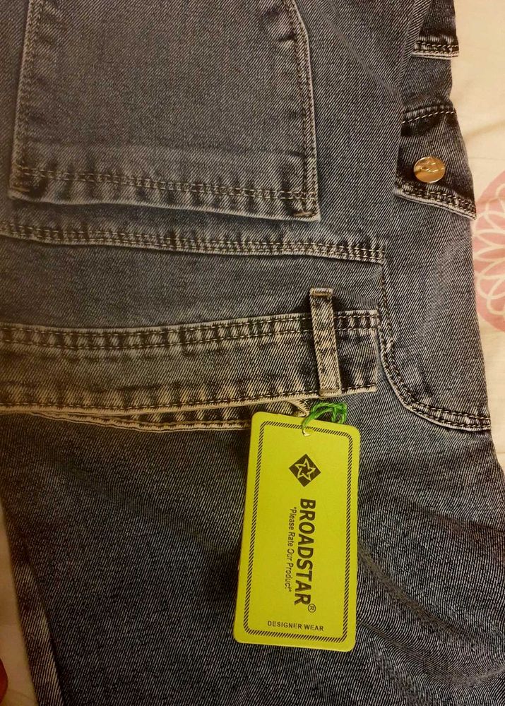 Women's New Wide Leg Cargo Denims