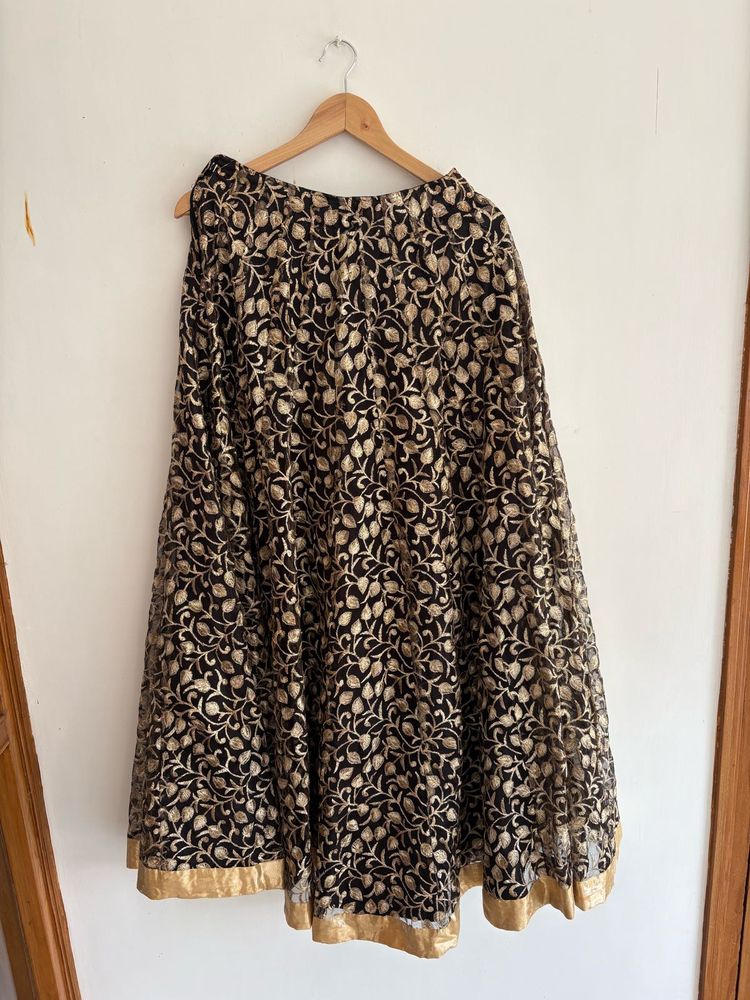 Embroidered Golden Blouse with skirt