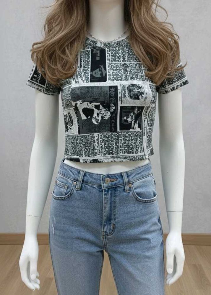 Printed Crop Top - Stylish &amp; Trendy