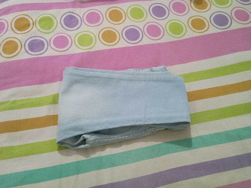 Streachable Jeans in Ice Blue Colour