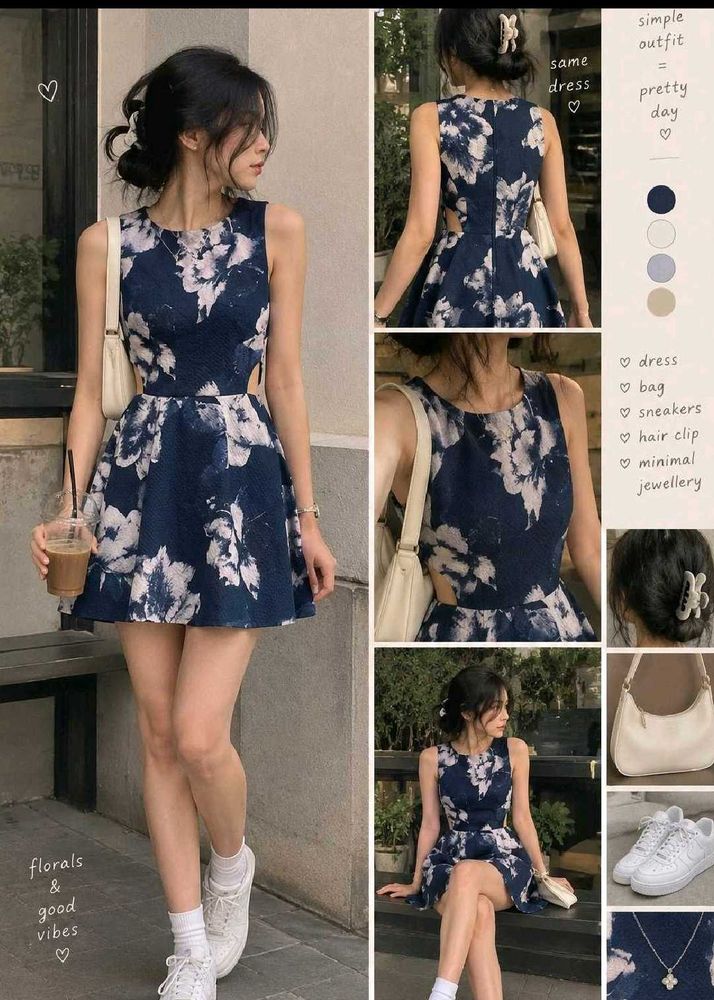 Floral Cut-Out Mini Dress