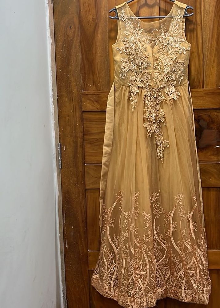 Stunning Gold Embellished Evening Gown