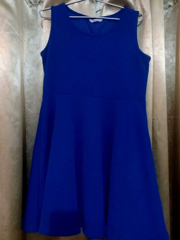 Vibrant Royal Blue Skater Dress