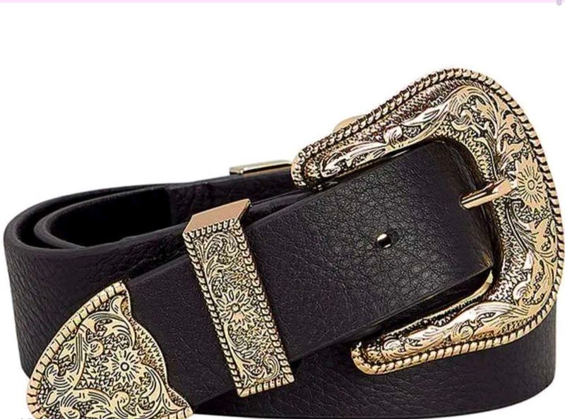 Ornate Western Style Black Belt