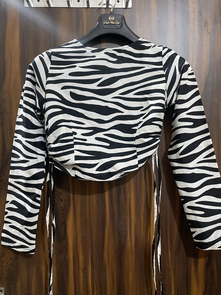Zebra Crop Top