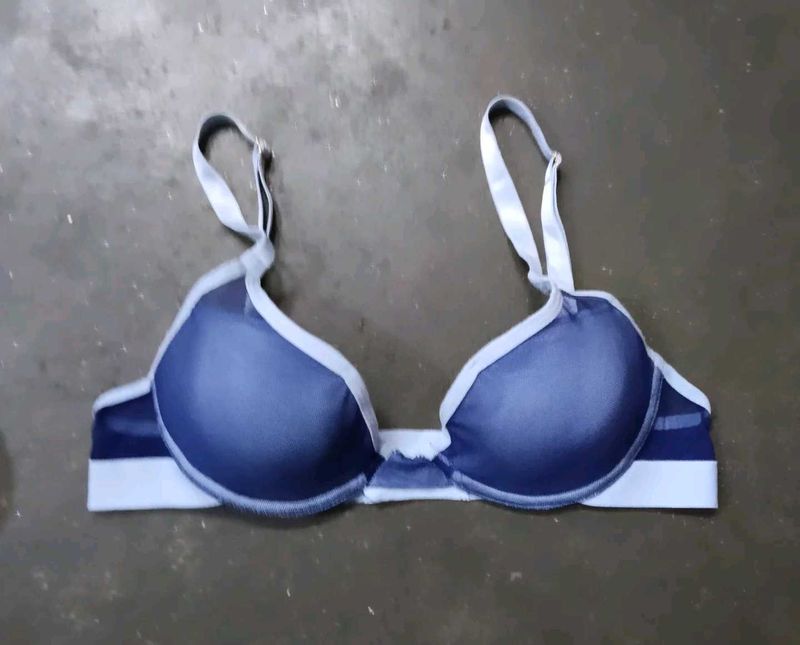 Blue Padded Bra