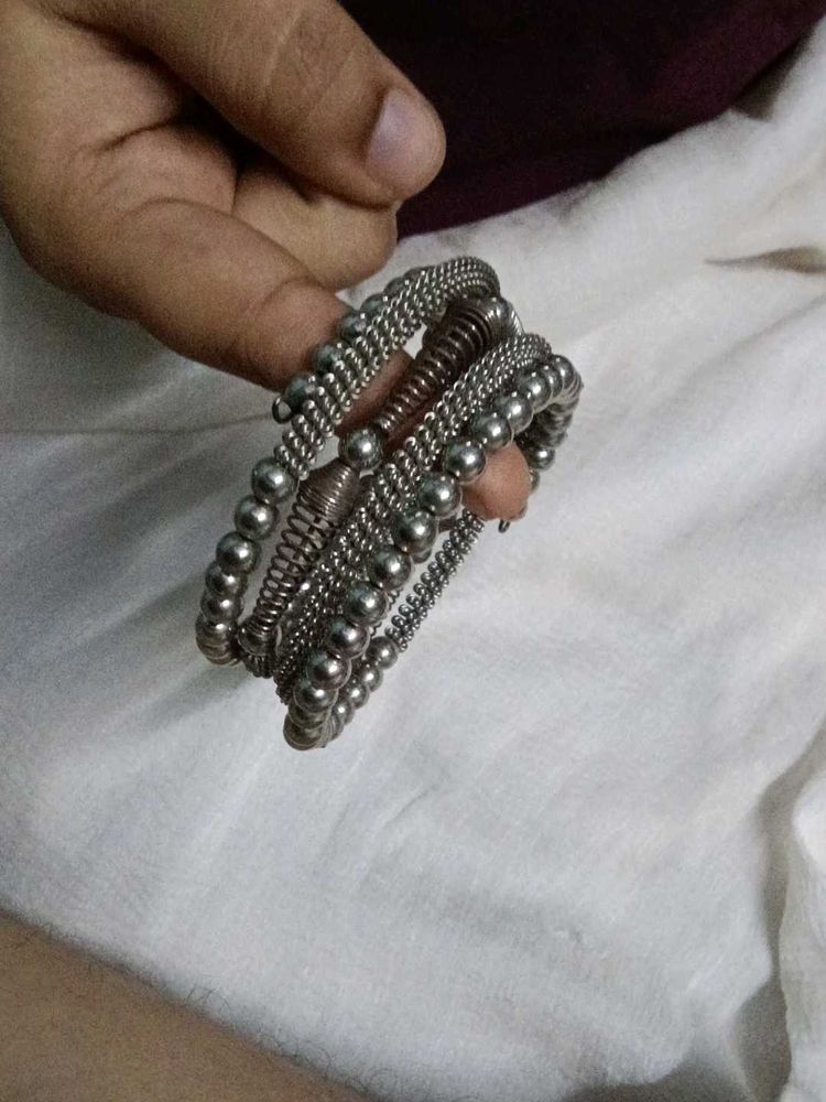 Unique Coil &amp; Bead Stackable Bracelets