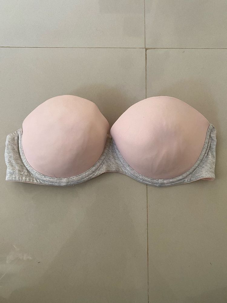 Strapless Pink Padded Bra