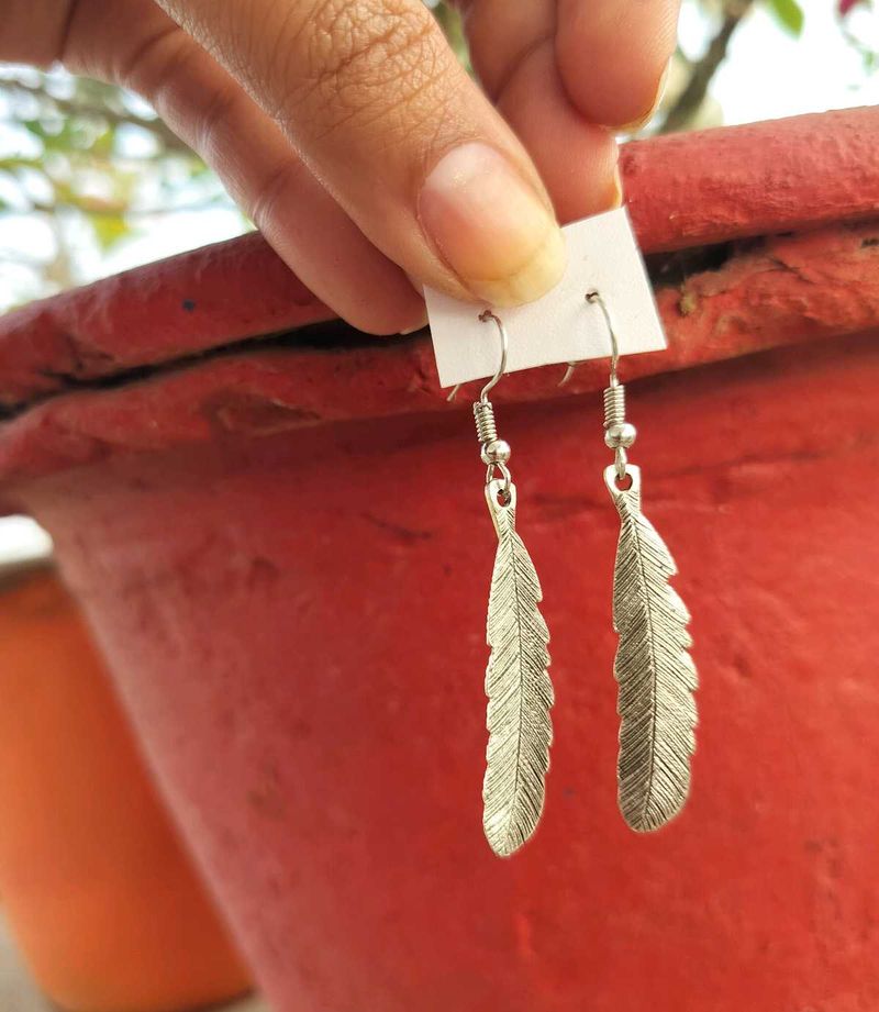 Feather Drop Earrings