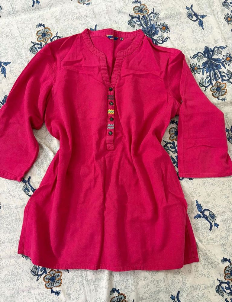 Pink cotton Kurta