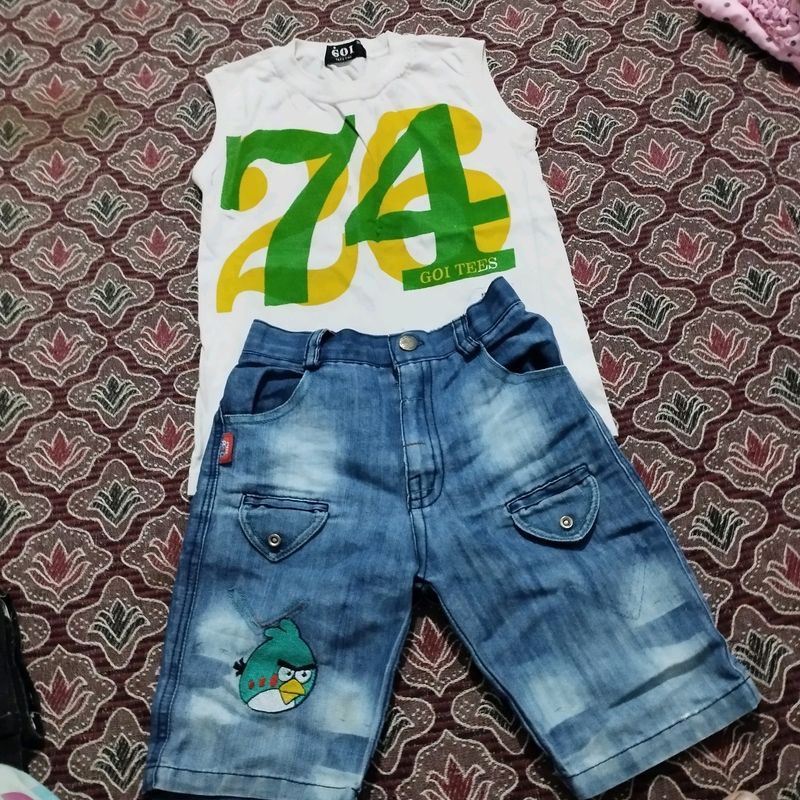 Kids Outfit - Tank &amp; Angry Bird Shorts