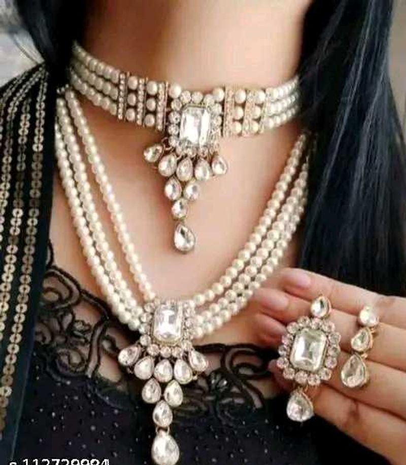 transparent beads Jewellery Set...