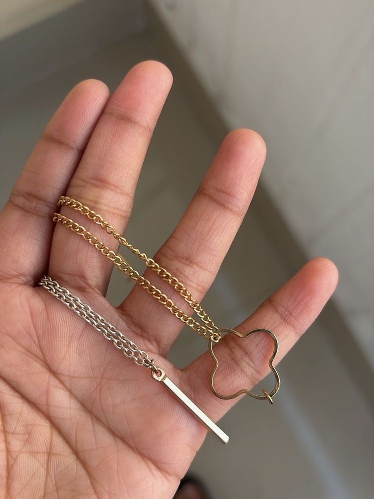 Two-Tone Layered Necklaces