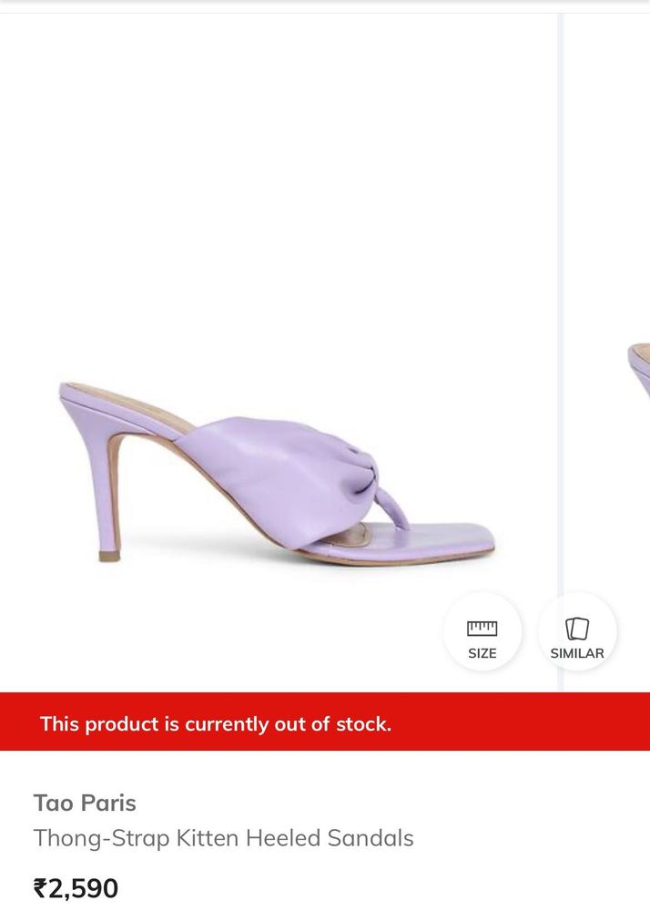Lavender Thong-Strap Kitten Heels