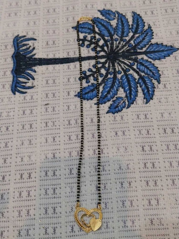 Gold Heart Mangalsutra Necklace
