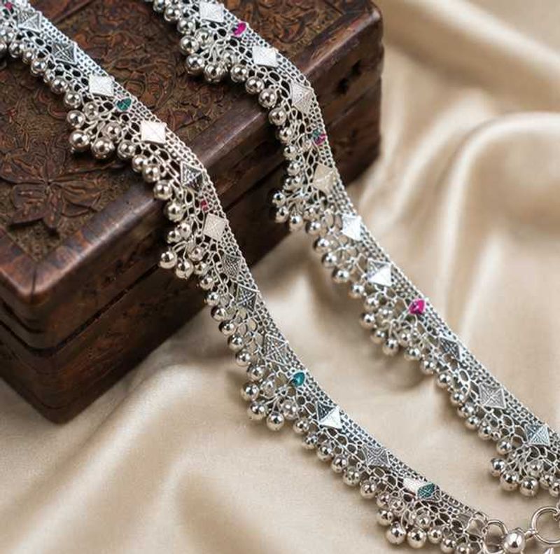 Silver Plated Anklets