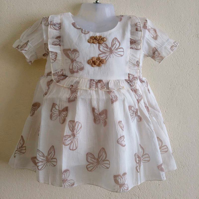 Adorable Butterfly Print Dress for Girls