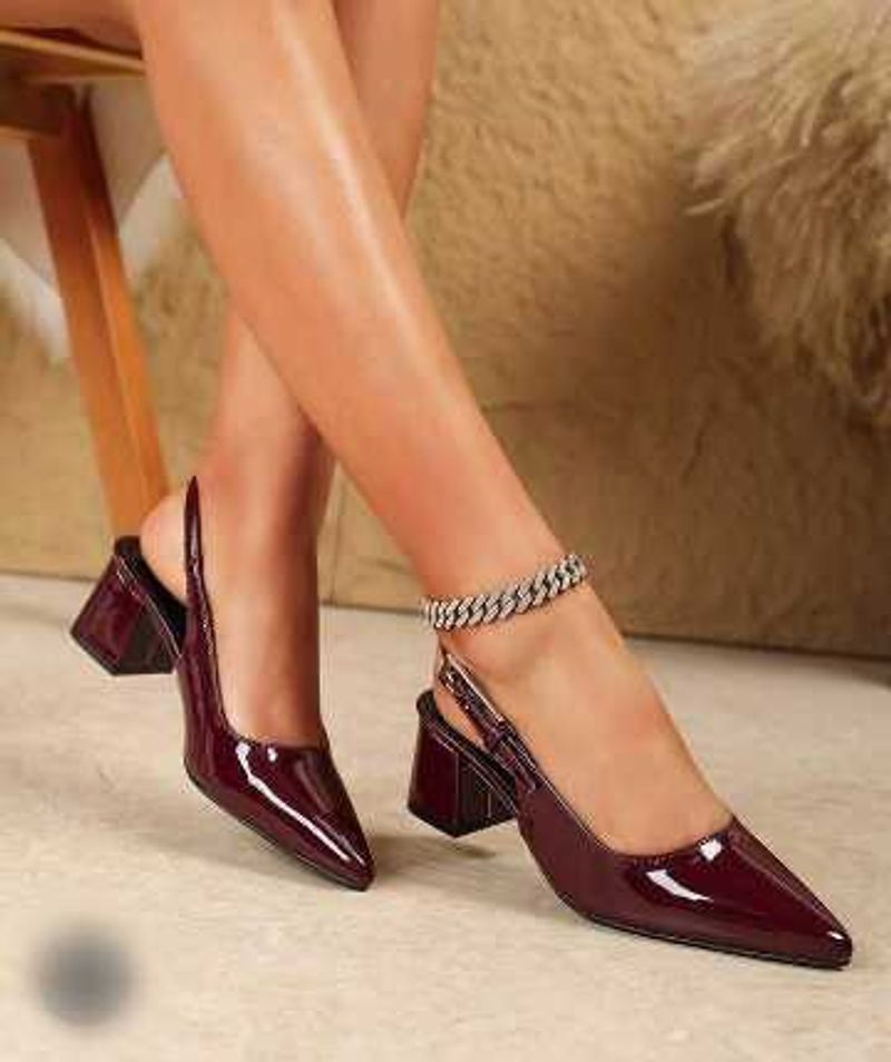 TRENDY BURGUNDY HEELS