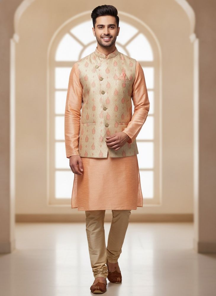 Elegant Peach Kurta