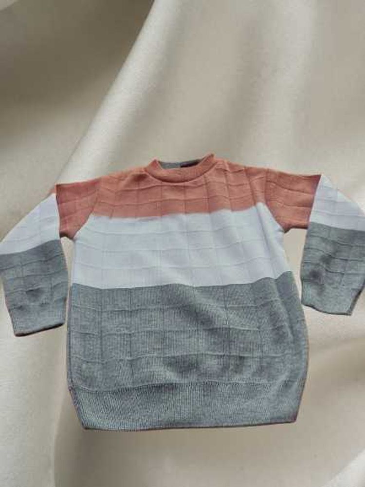 NEW Color Block Knit Sweater