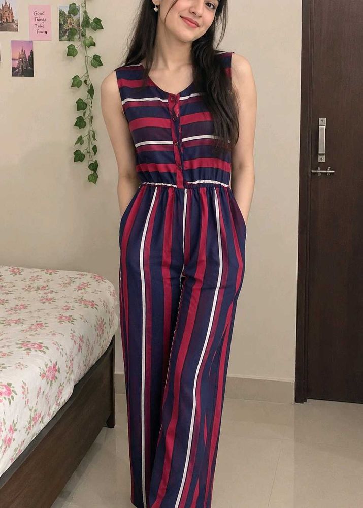 Chic Striped Jumpsuit