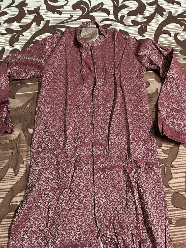 Maroon  Kurta with lower and