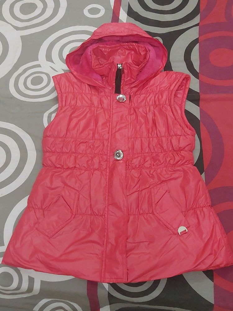 Without Sleeves Warm Jacket For Girls