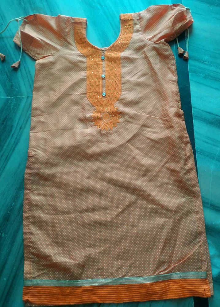 Orange Polka Dot Kurta