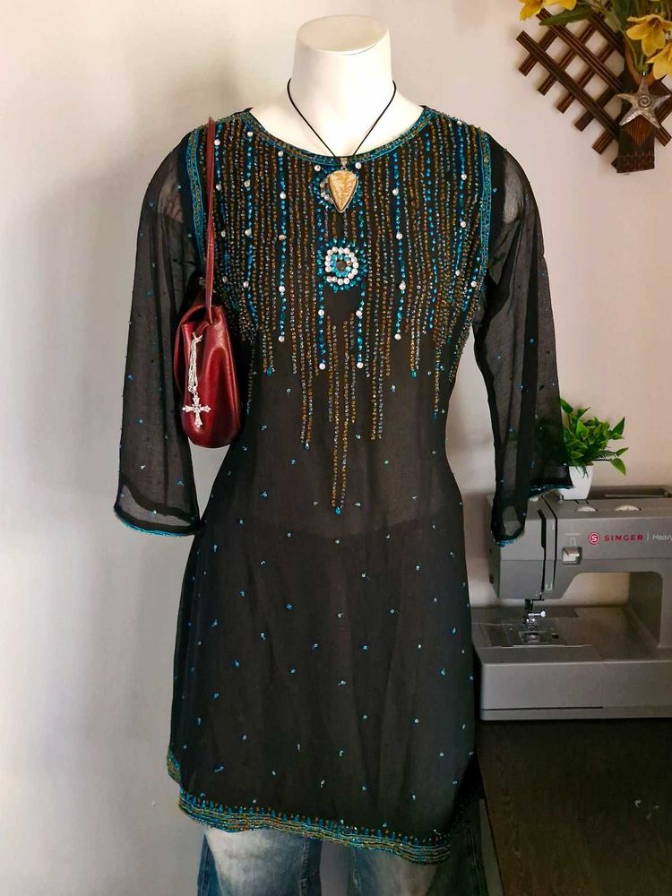 sequined desi y2k kurti